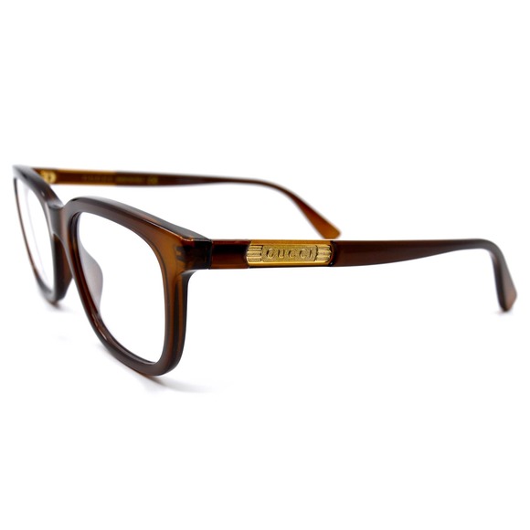 NEW GUCCI GG0938O 006 BROWN TRANSPARENT AUTHENTIC EYEGLASSES FRAME - Picture 13 of 14